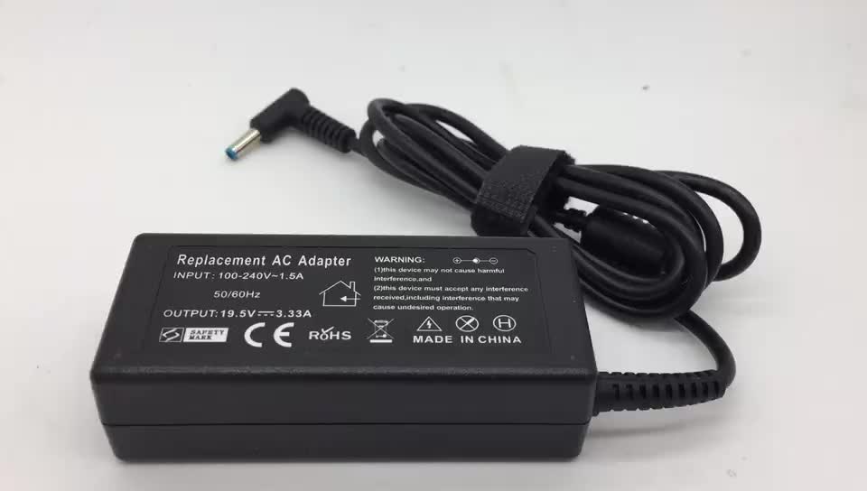 19.5v 3.33a 4.5*3.0mm Laptop Power Supply Replacement For Hp Pavilion