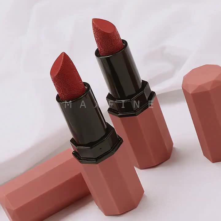Maxfine Oem Carved Lipstick Matte Cheap Moisten Matte Private Label