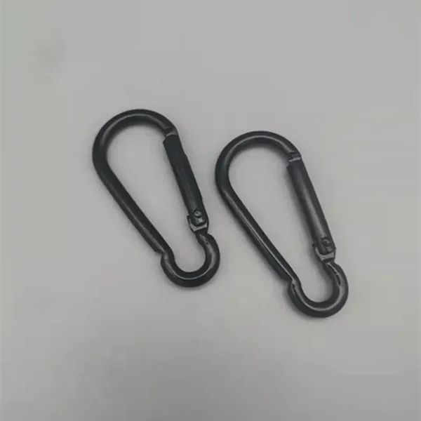 No. 6 gourd type all black electrophoresis black carabiner outdoor aluminum alloy hanging buckle tent backpack Quick hanging metal buckle