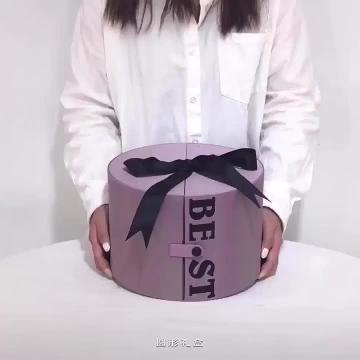 Luxury Round Paper Flower Gift Box Packaging Buy Flower Box,Flower