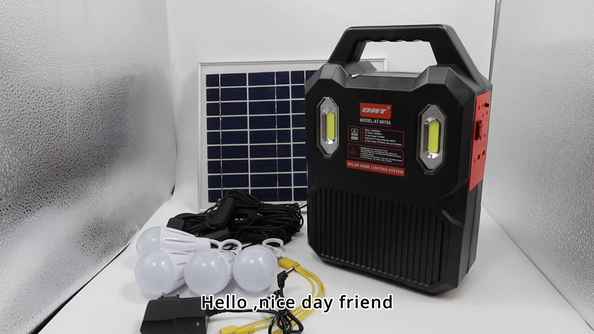 AT-9078 DAT Solar Home Lighting System - 12V Solar Energy