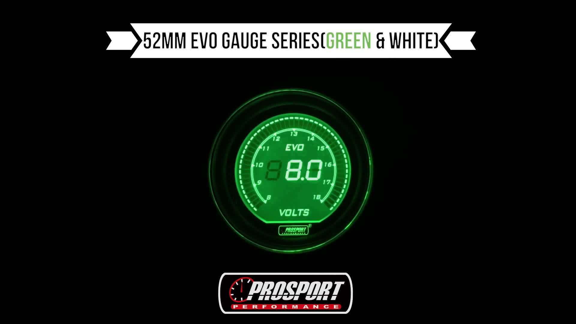 52mm Electrical Digital Car Gauge Auto Meter Turbo Pressure Digital Lcd