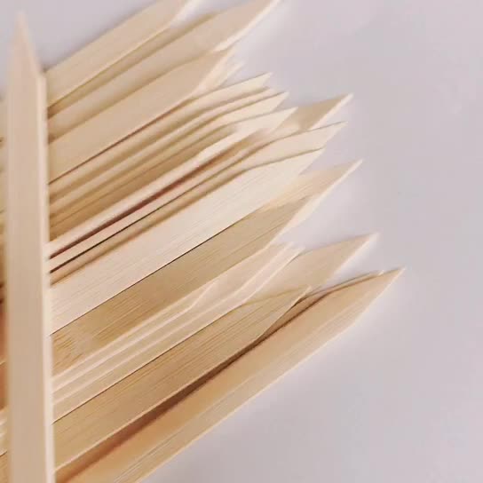 Flat Wooden Bamboo Skewers Bulk Ecofriednly Flat Skewers For Wholesale