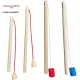 Children's magnetic fishing rod toy wooden fishing rod baby fishing toy game accessories kindergarten magnetic teaching aids