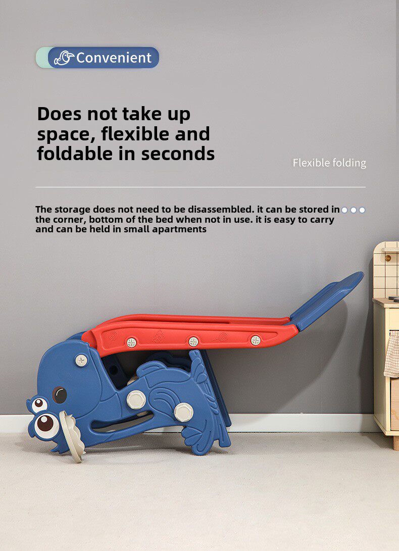 Слайд 儿童滑滑梯室内家用小型宝宝多功能滑梯折叠小孩玩具家庭游乐场 JIFANPAUL