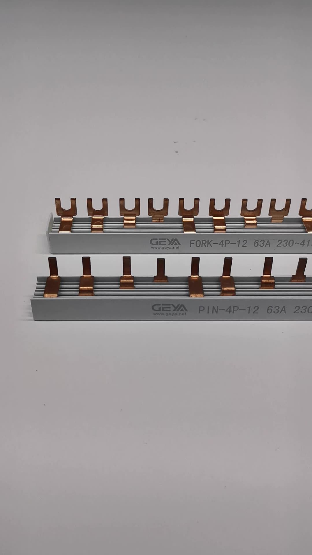 Geya 1p 2p 3p 4p Pin 63a U Type Fork Type Mcb Electric Copper Busbar