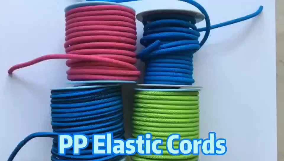 Wholesale 6mm Knitted Round Elastic Rubber Cords Strap Pp Braided