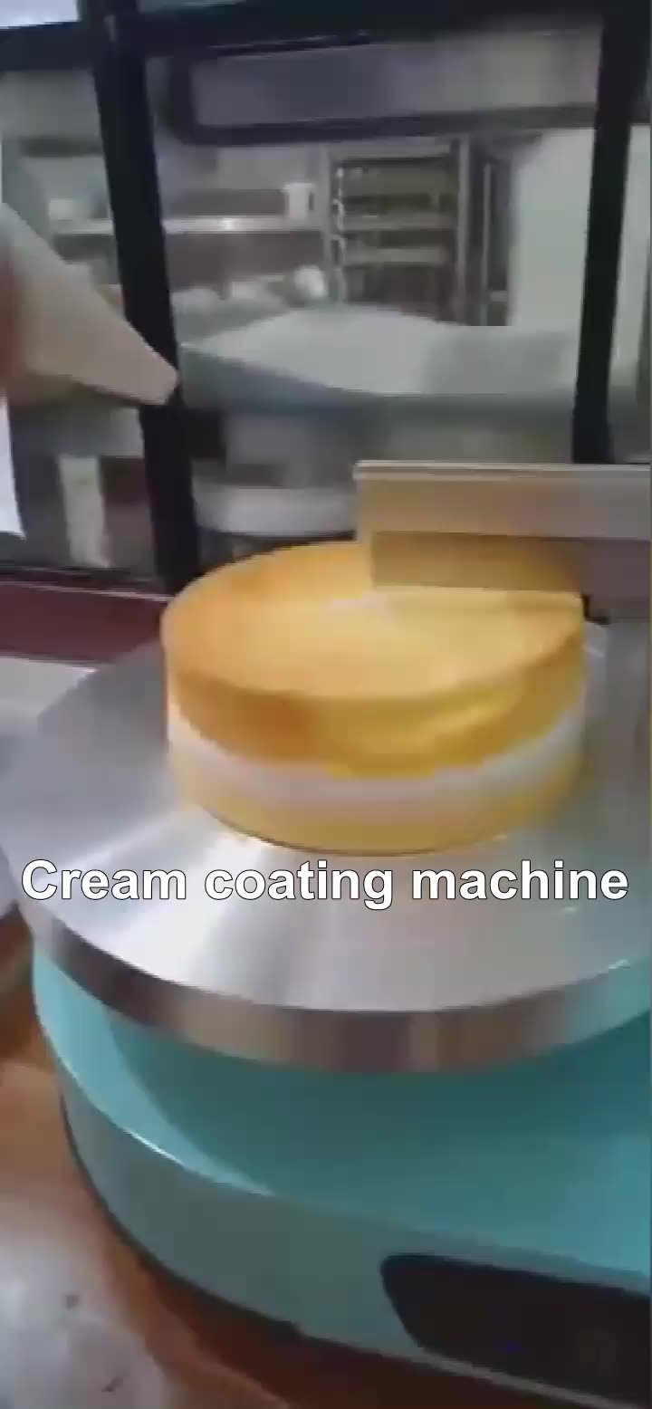 Commercial Automatic Cake Frosting Icing Coating Machine Rotary
