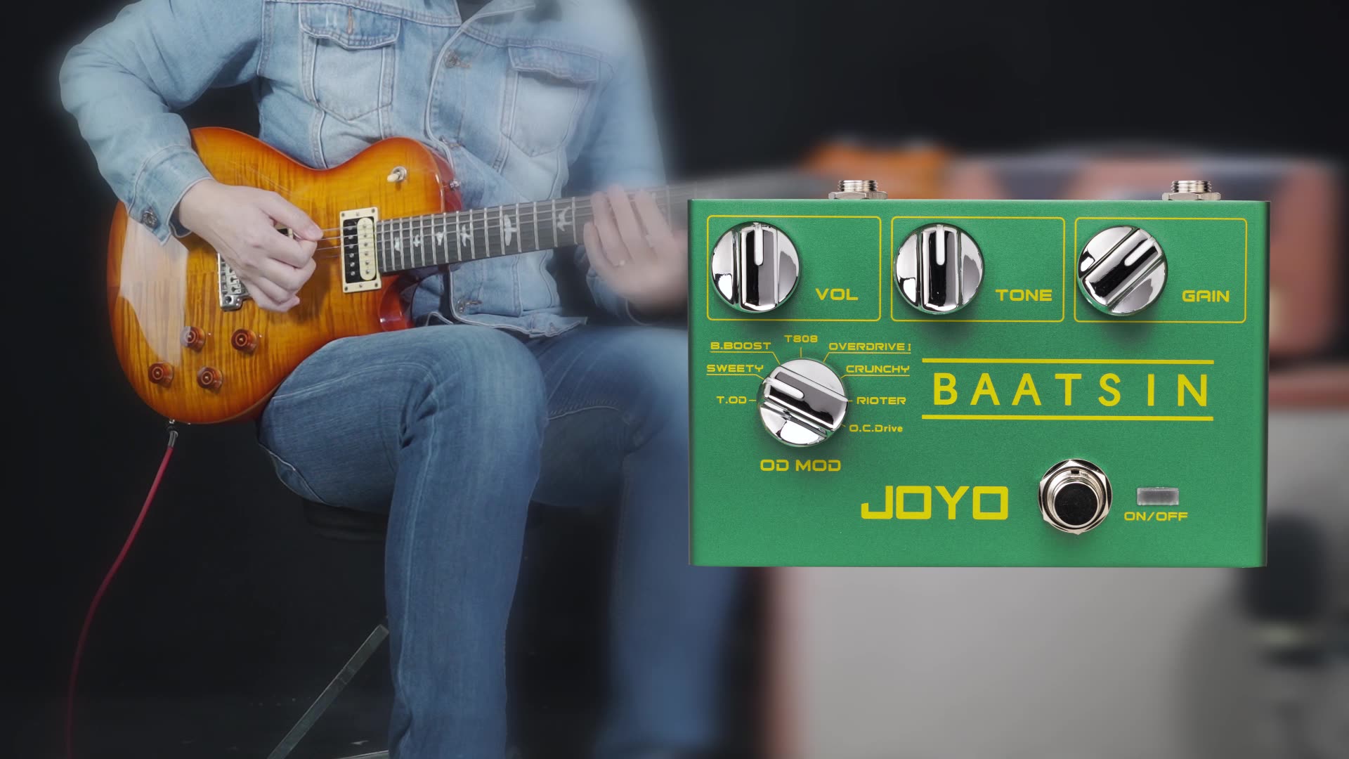 JOYO R-11 BAATSIN Overdrive & Distortion Guitar Effect Pedal 8 in