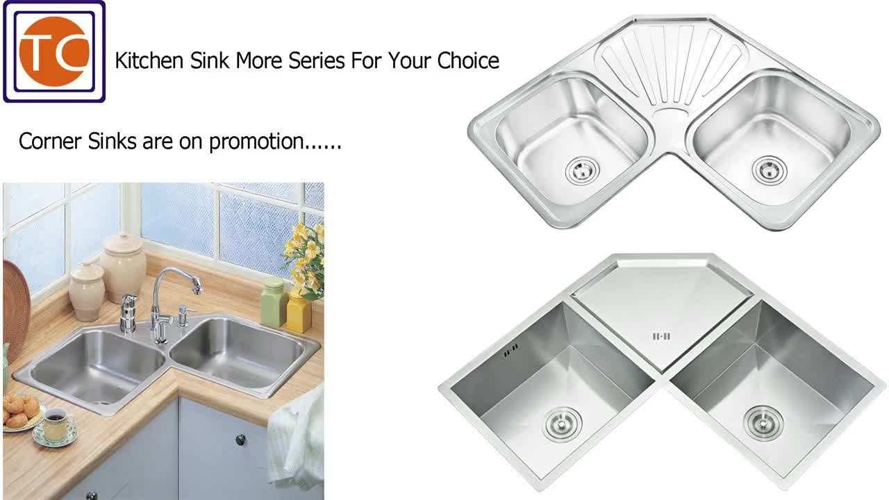 Corner Kitchen Sinks Stainless Steel With Size 90x90x21cm Buy Corner