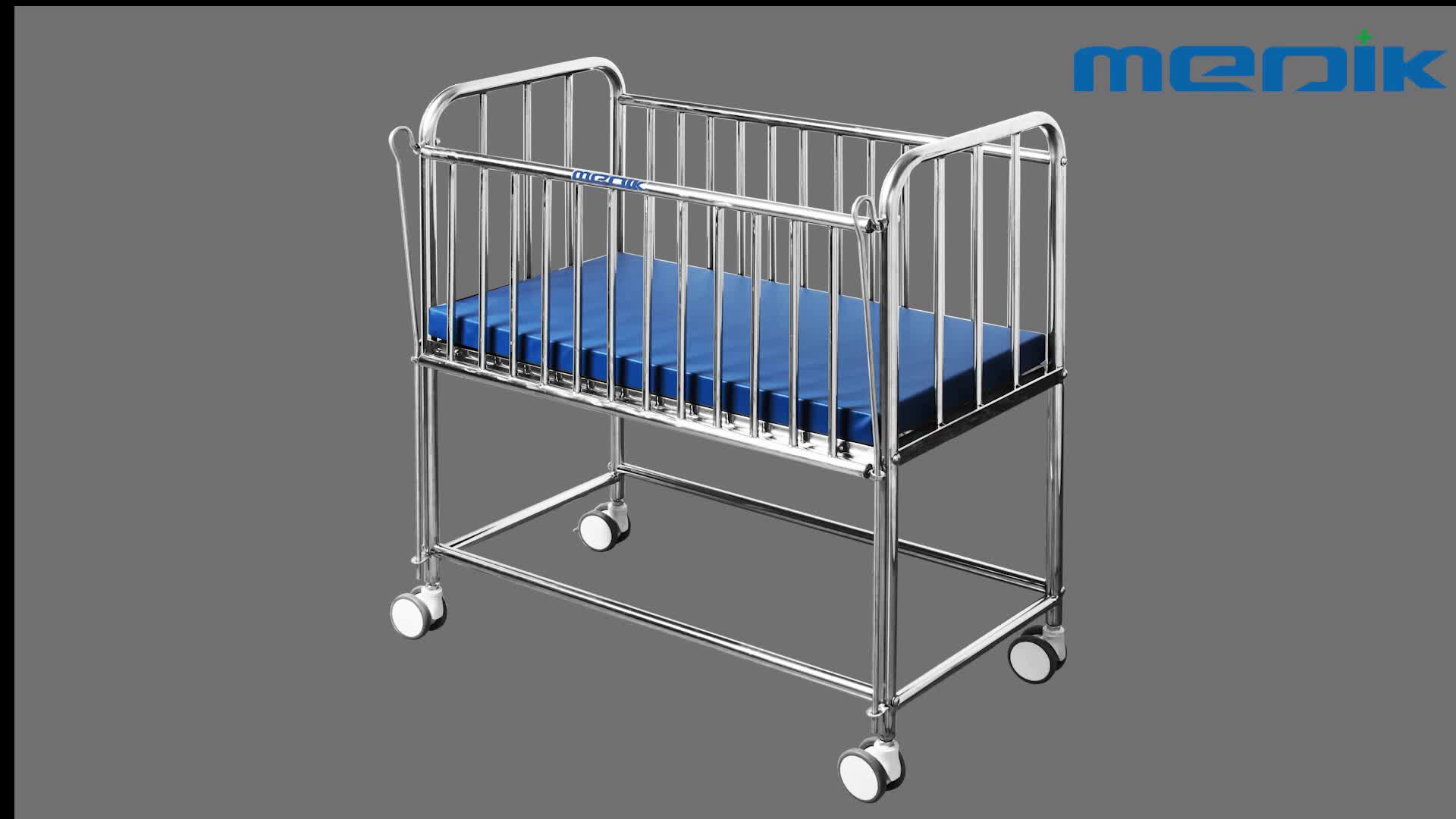 Hospital Stainless Steel Pediatric Infant Child Bed Baby Cot Medical