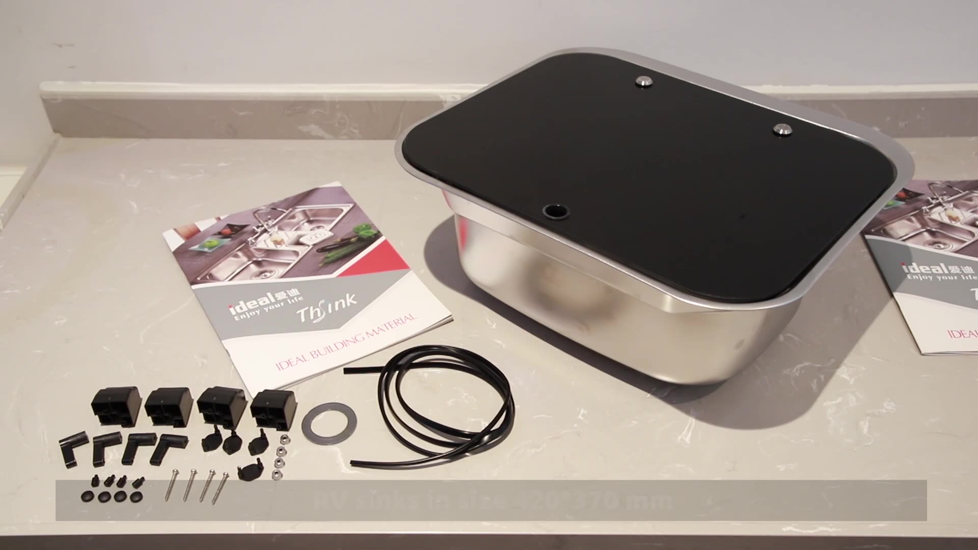 Factory Made Stainless Steel Rv Kitchen Sink Caravan Sink With Glass