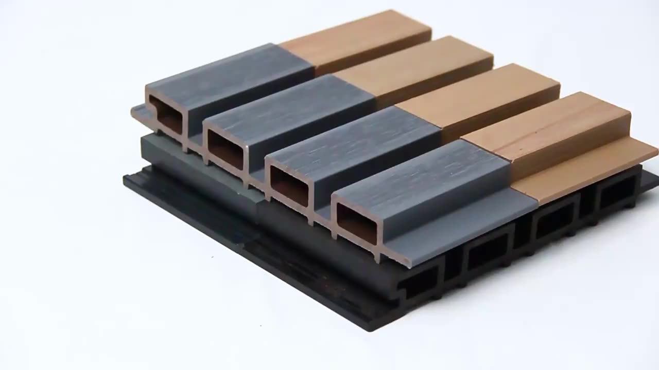 Decorative Wood Grain Wood Plastic Composite Wall Panel Slat Wall Panel