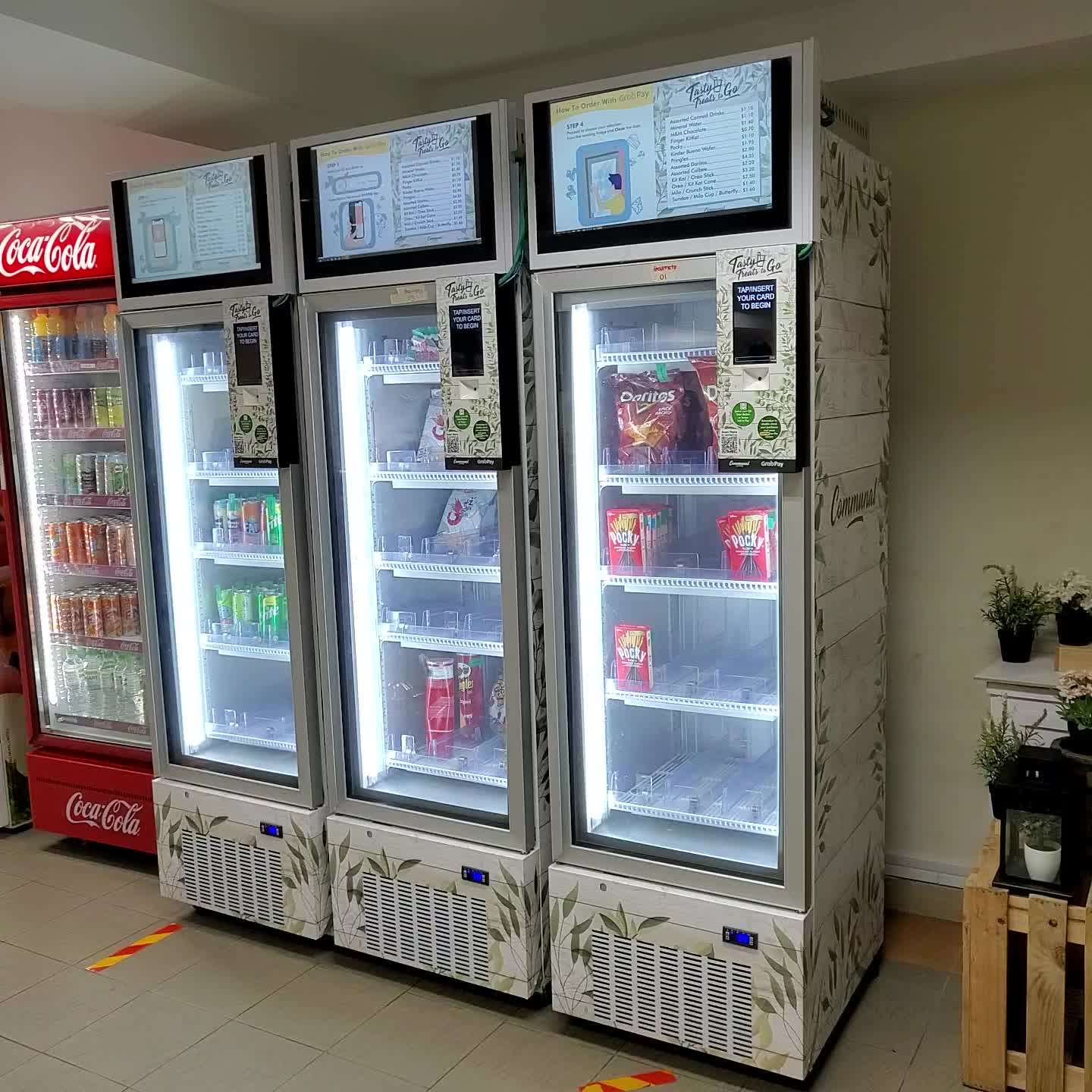 Rfid Smart Fridge Unmanned Fruit Juices Protein Shake Gyms Rfid Smart