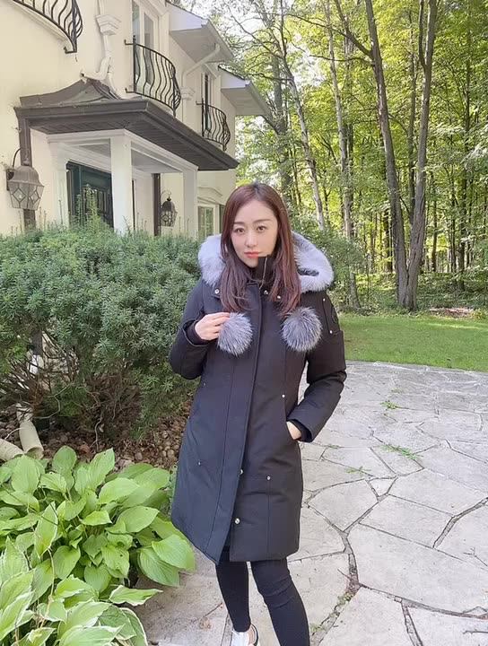 Song Zuer the same discount MOOSE STIRLING men's and women's scissors mid-length down jacket Canada