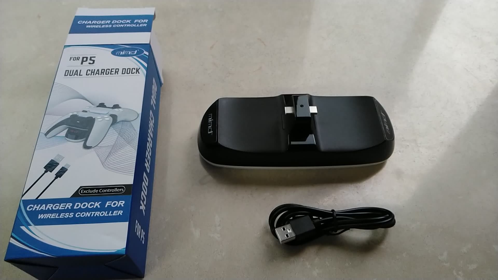 New Game Accessories For Playstation 5 Ps5 Controller Dual Usb Charger Dock Charging Station ...