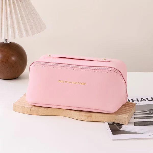 Cosmetic Bag, Makeup Brush, Large Capacity Pu Waterproof Portable Makeup Case, Toiletry Bag, Cosmetics Lipstick Storage Bag