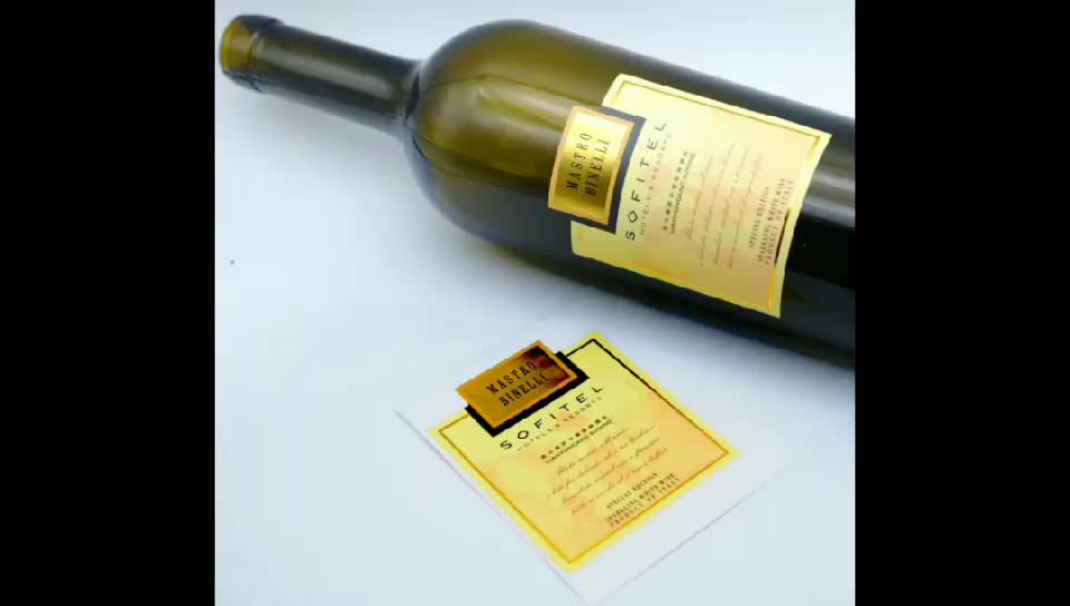Custom Print Gold Foil Wine Bottle Label Roll Printing Buy Wine Label