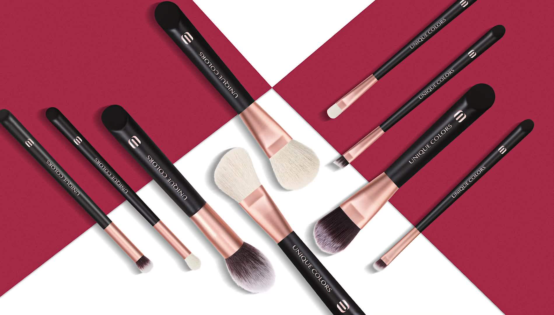 China Manufacturers 9pcs Cosmetic Brush Collection Private Label Makeup