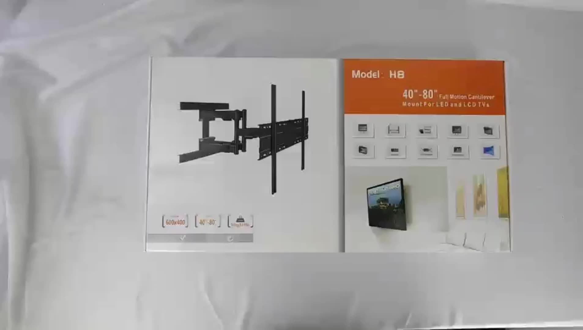 Swivel 75 Inch Tv Wall Mount 180 Degrees Monitor Stand Universal