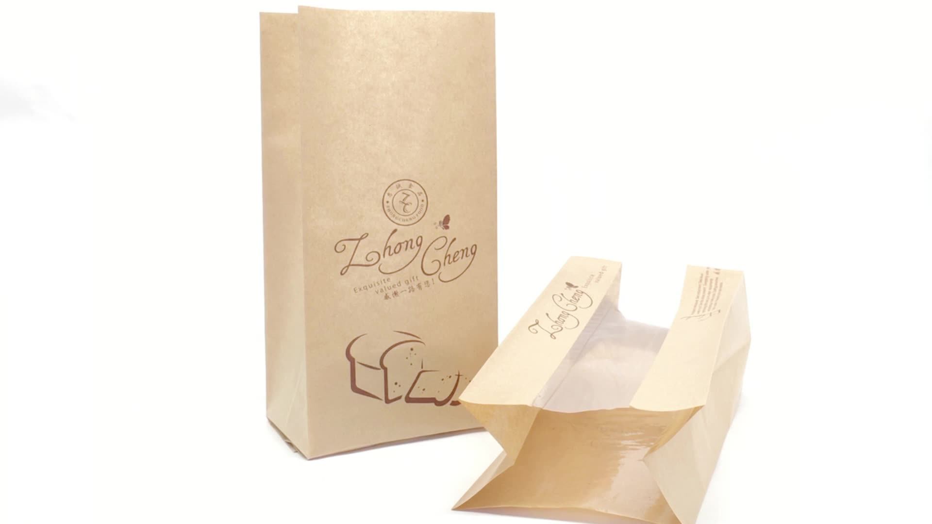 Food Safe Grade Packaging Plastic Bread Bags Printed Bread Bag Design