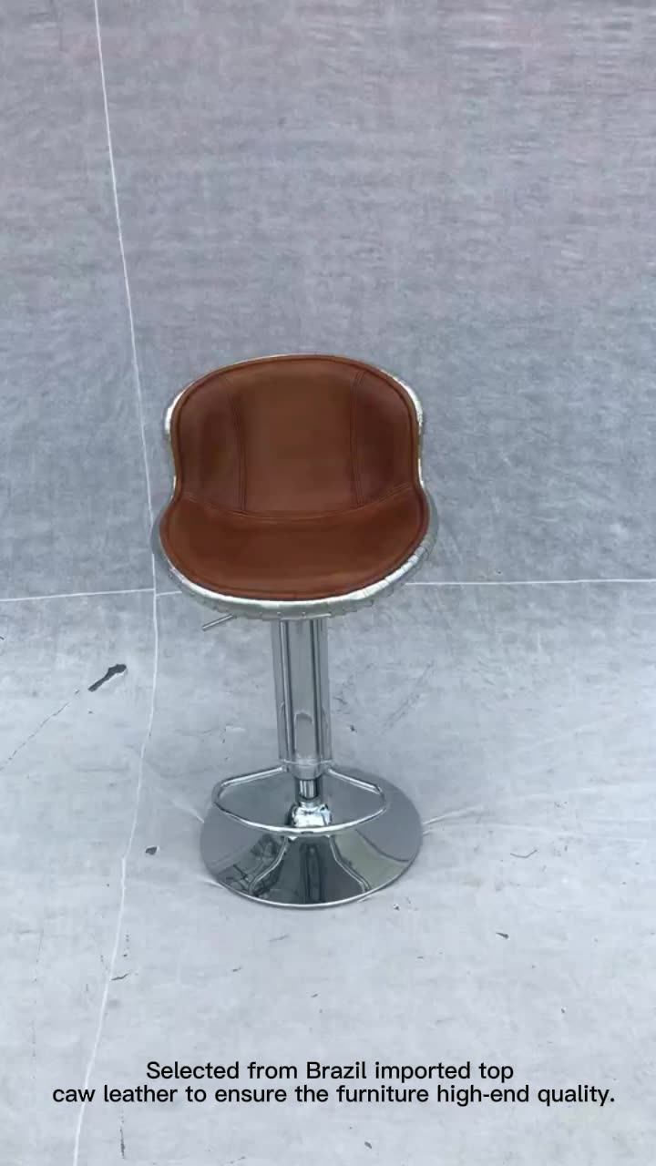 Vintage Aviation Genuine Leather Bar Stool Buy Genuine Leather Bar