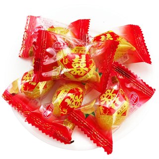 喜榄结婚黄橄榄干独立包装500g婚糖双喜婚礼专用糖果喜糖散装发批