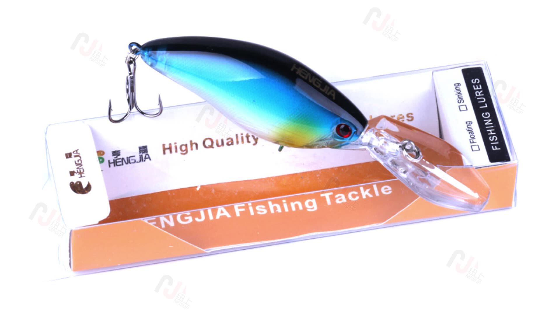 Lot De 60 Leurres De Pêche Durs - Crankbait, Popper, Vif, Méné - Multicolore - Eau Douce Et Mer