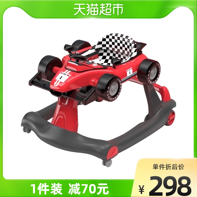 Baba mud baby walker boy baby anti-o-leg girl multi-functional learning walk can sit and push dual-use