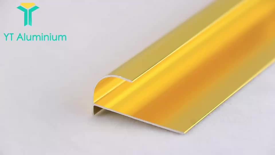 Aluminium Sliver Polishing Trim Bronze Metal Tile Trim Angle Shape Corner Aluminium Ceramic Tile