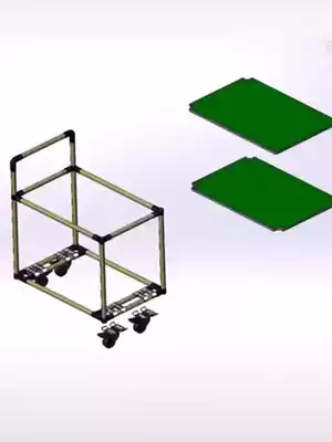 Anti-static transfer cart Material rack Lean tube cart Multi-layer workshop Mobile tool cart Trolley workbench