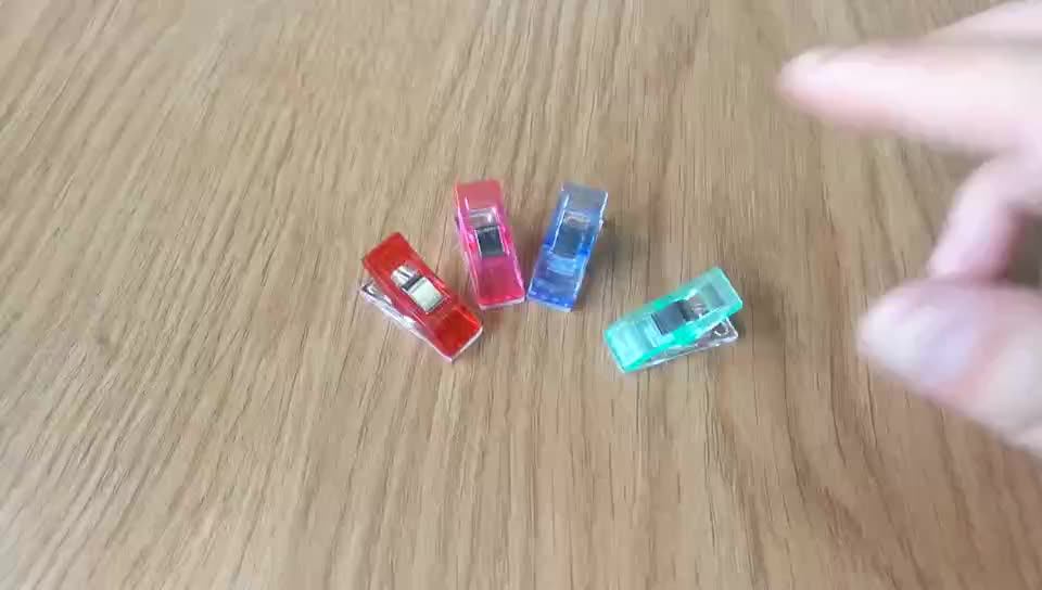 Plastic Paper Binder Clips Steel Spring Chip Quilting Machine Sewing