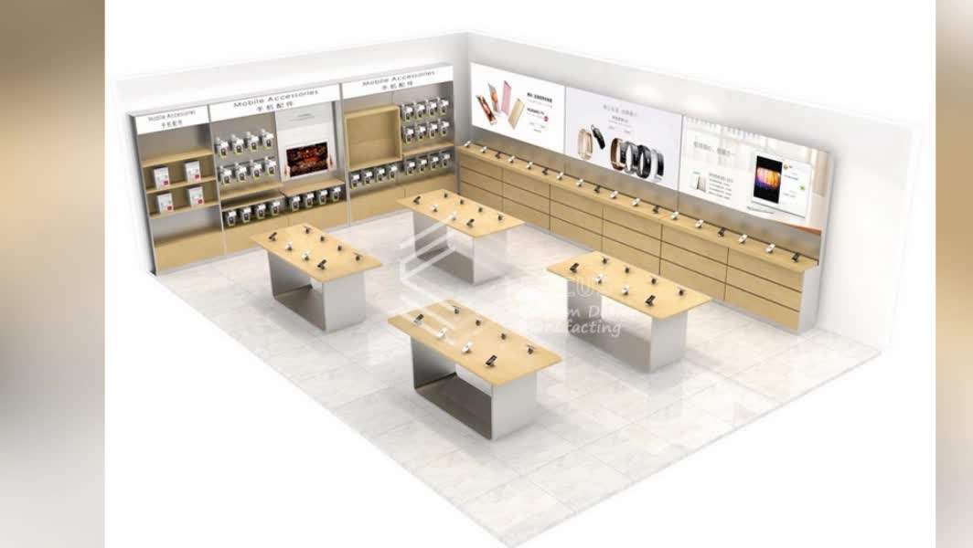 Retail Mobile Shop Interior Furniture Design Phone Display Tables Store