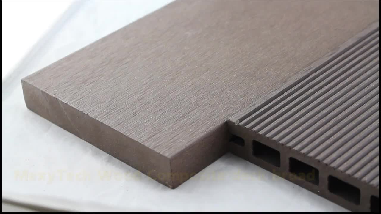 Waterproof Terrace No Glue Outdoor Wpc Decking Antislip Composite