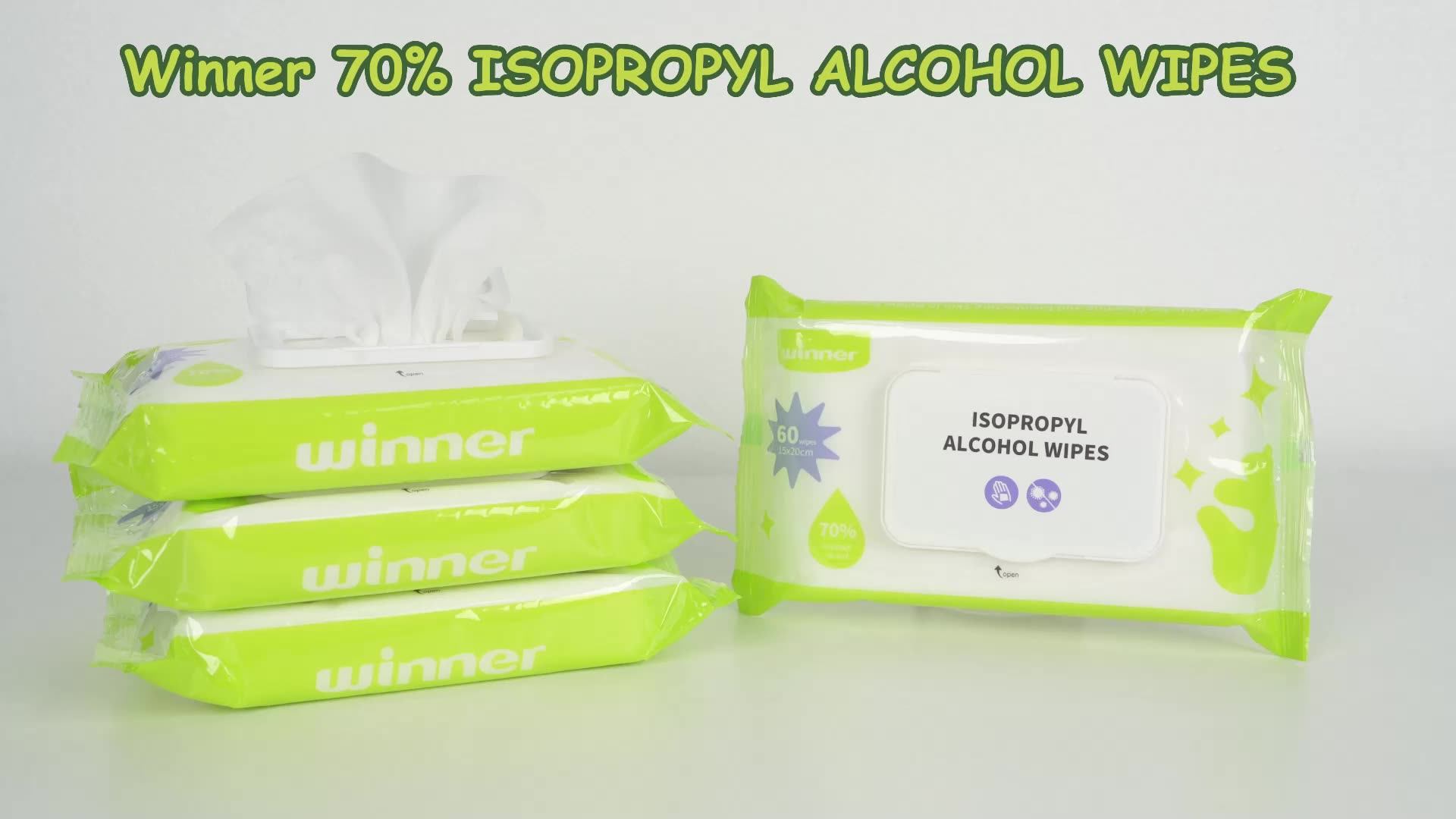 Winner Private Label Disposable Isopropyl Alcohol Cleaning Wipes