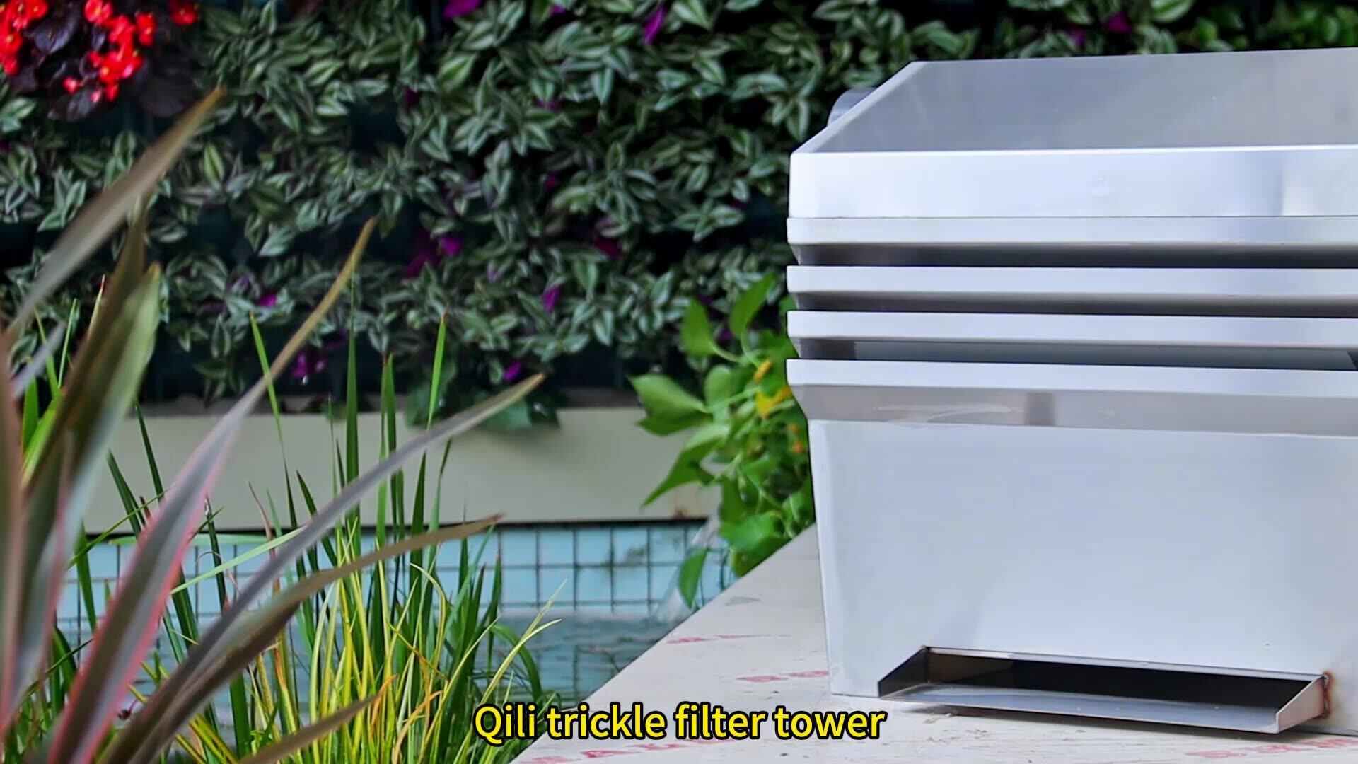 Qihangras Factory Price Koi Pond Media Trickle Filter Stainless Steel