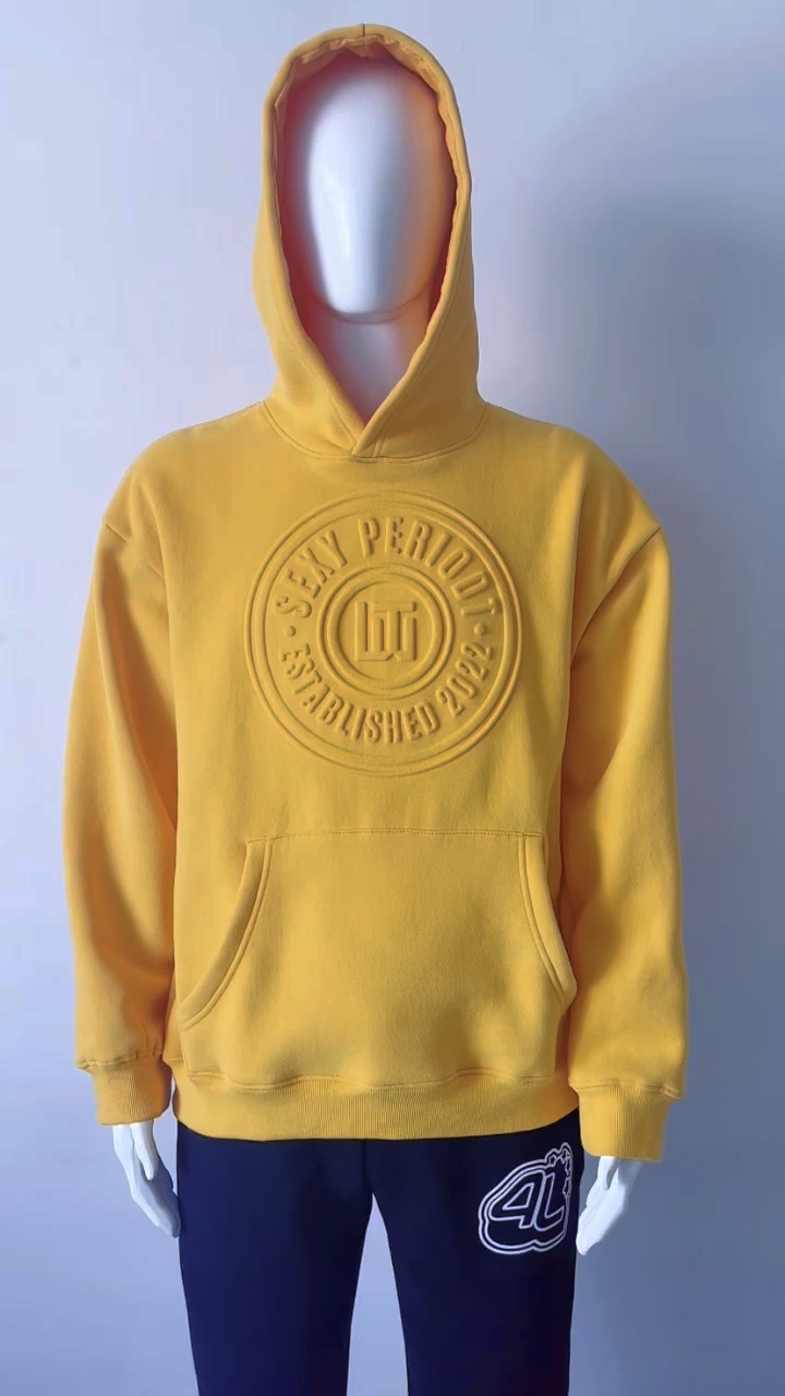 Clothing Manufacturers Custom Embossed Hoodie French Terry Hoddies