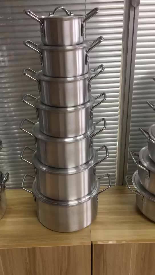Wholesale Chinese Stock Pots Aluminum Alloy Nonstick Cookware Sanding