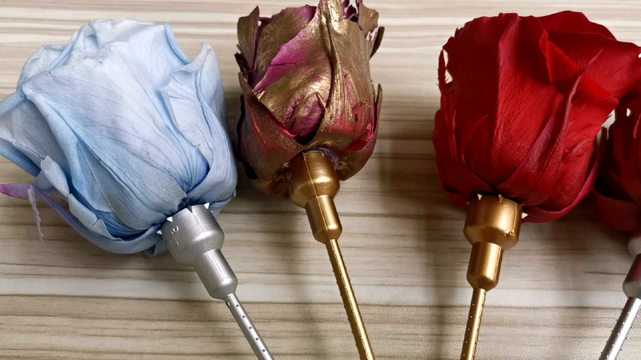 Plastic Roses Stems Preserved Roses Arrangement Soft Touch Natural