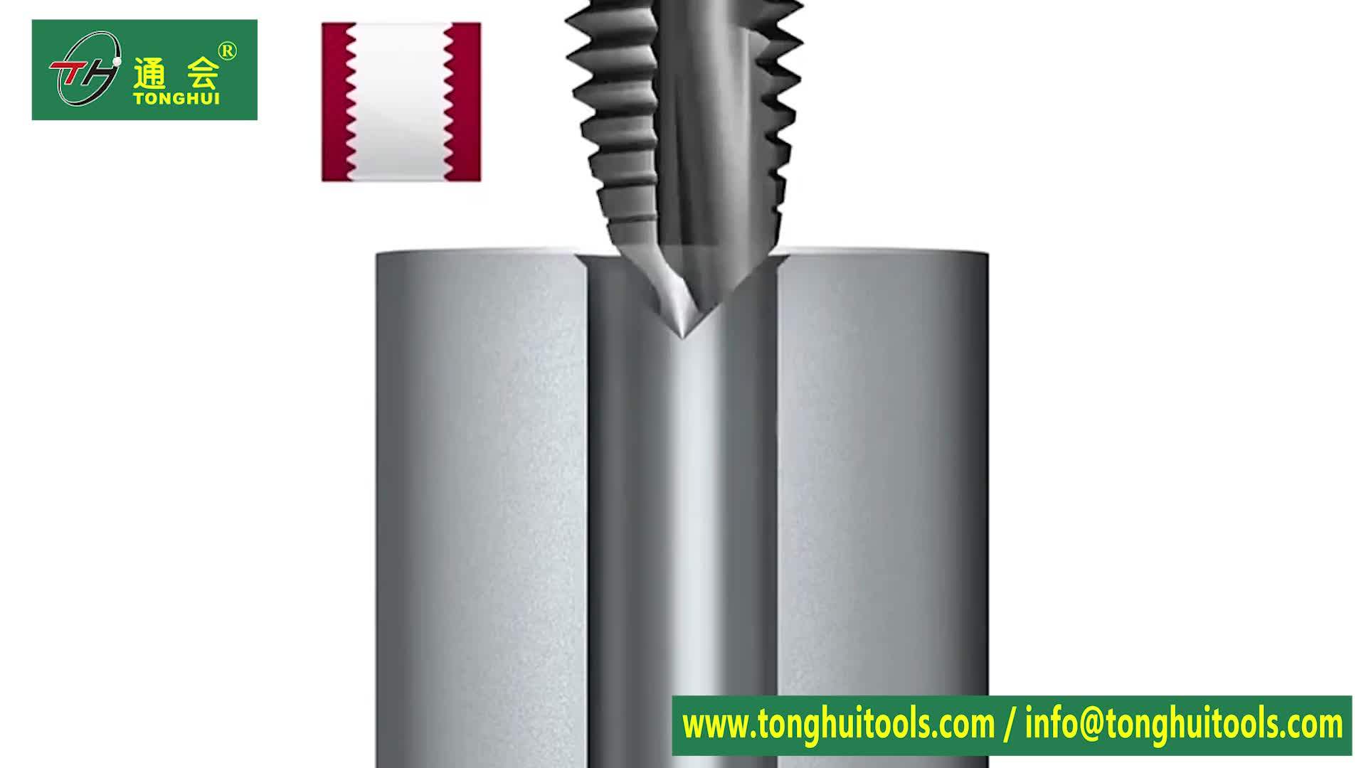 Din352 Hss M35 Ticoated Machine Thread Acme Tap Spiral Flute Buttress