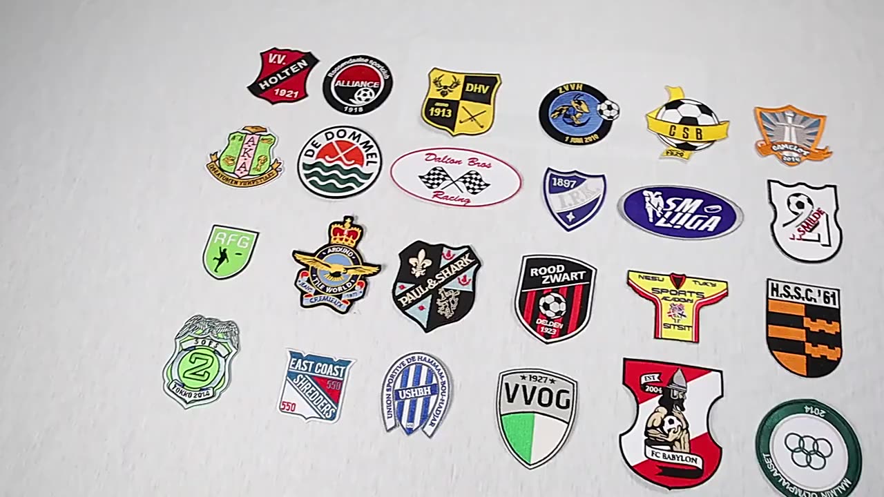 Custom Manufacturer Brand Logo Heat Seal Backing Machine Embroidered