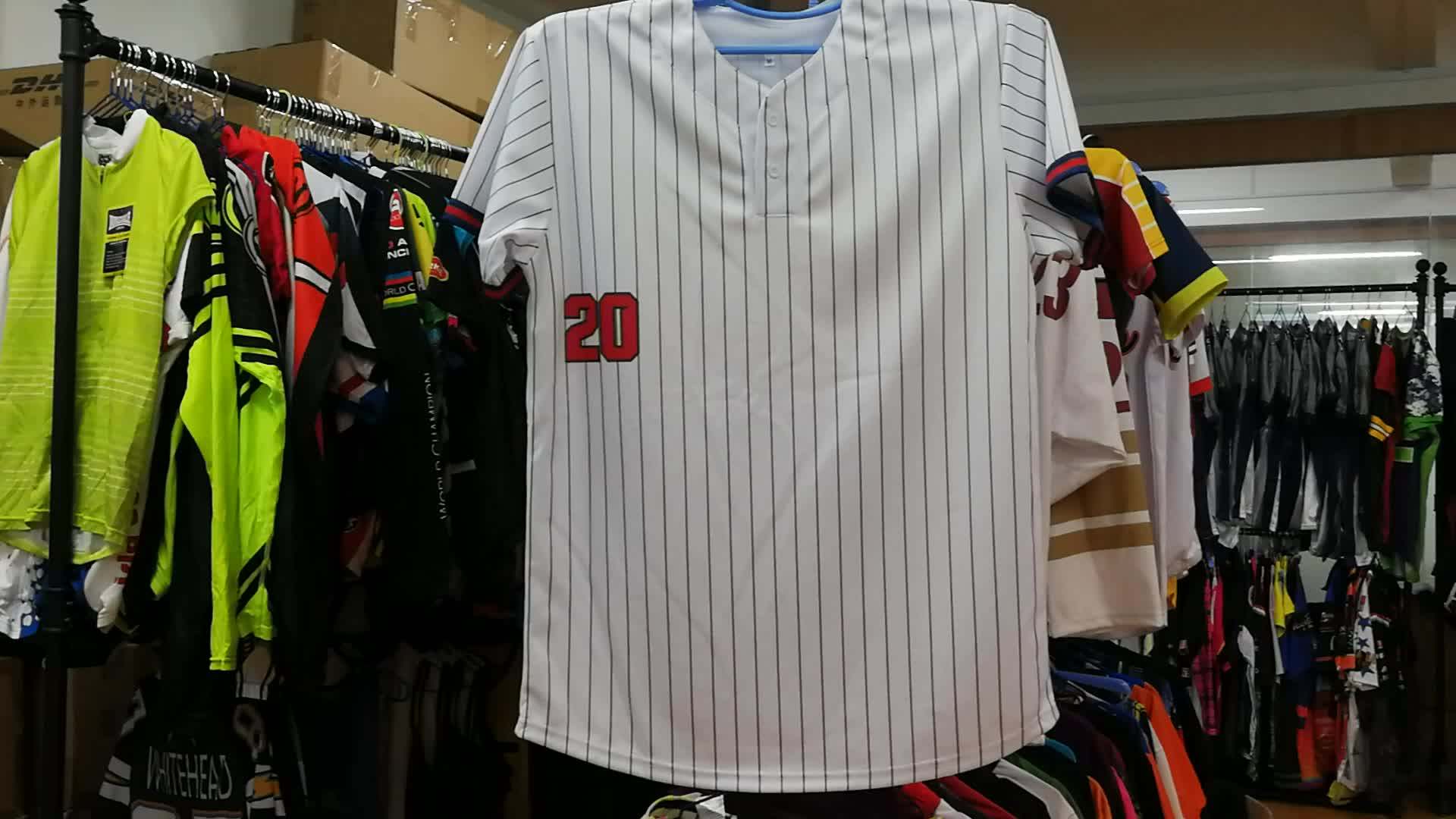 Custom Sublimation Pinstripe Baseball Jersey Tee Shirts Wholesale Buy