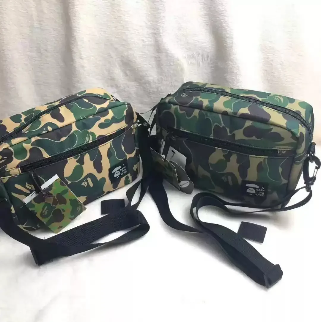 in stock Day Miscellaneous Bag Trendy Brand Casual Shoulder Crossbody Bag Camouflage Ape Tote Bag Portable Square Bag Messenger Bag