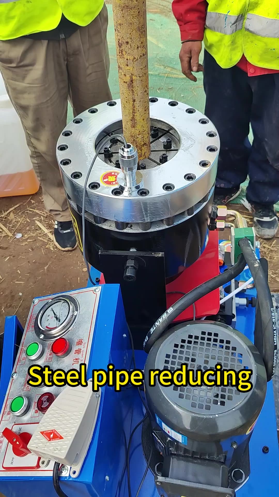 Automatic Hydraulic Diameter Contracted Pipe Machine Shrink Heating