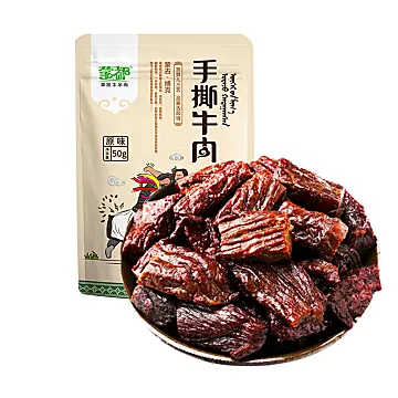 蒙都手撕风干牛肉干原味50g×1袋