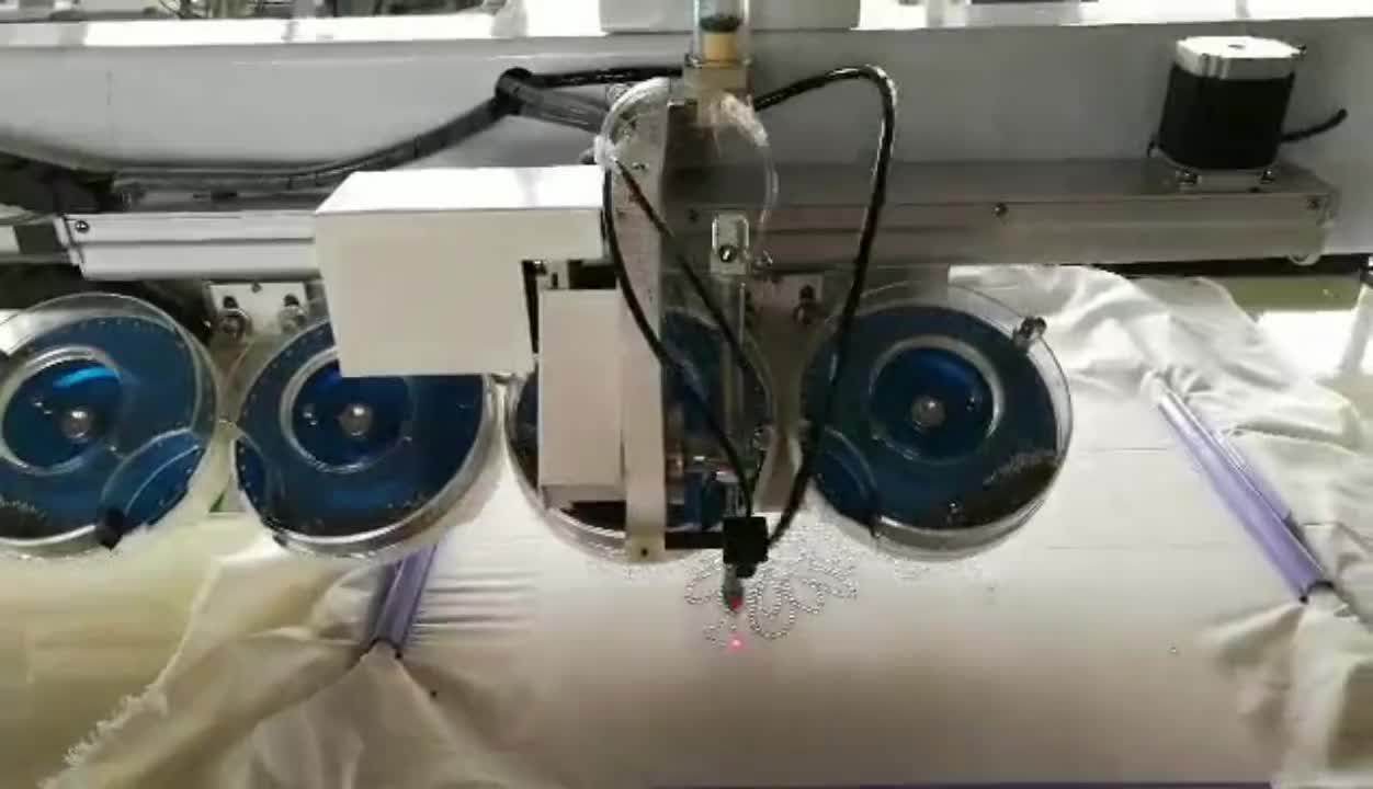 High Quality 2 Heads 4 Plates Full Automatic Rhinestone Hotfix Stone