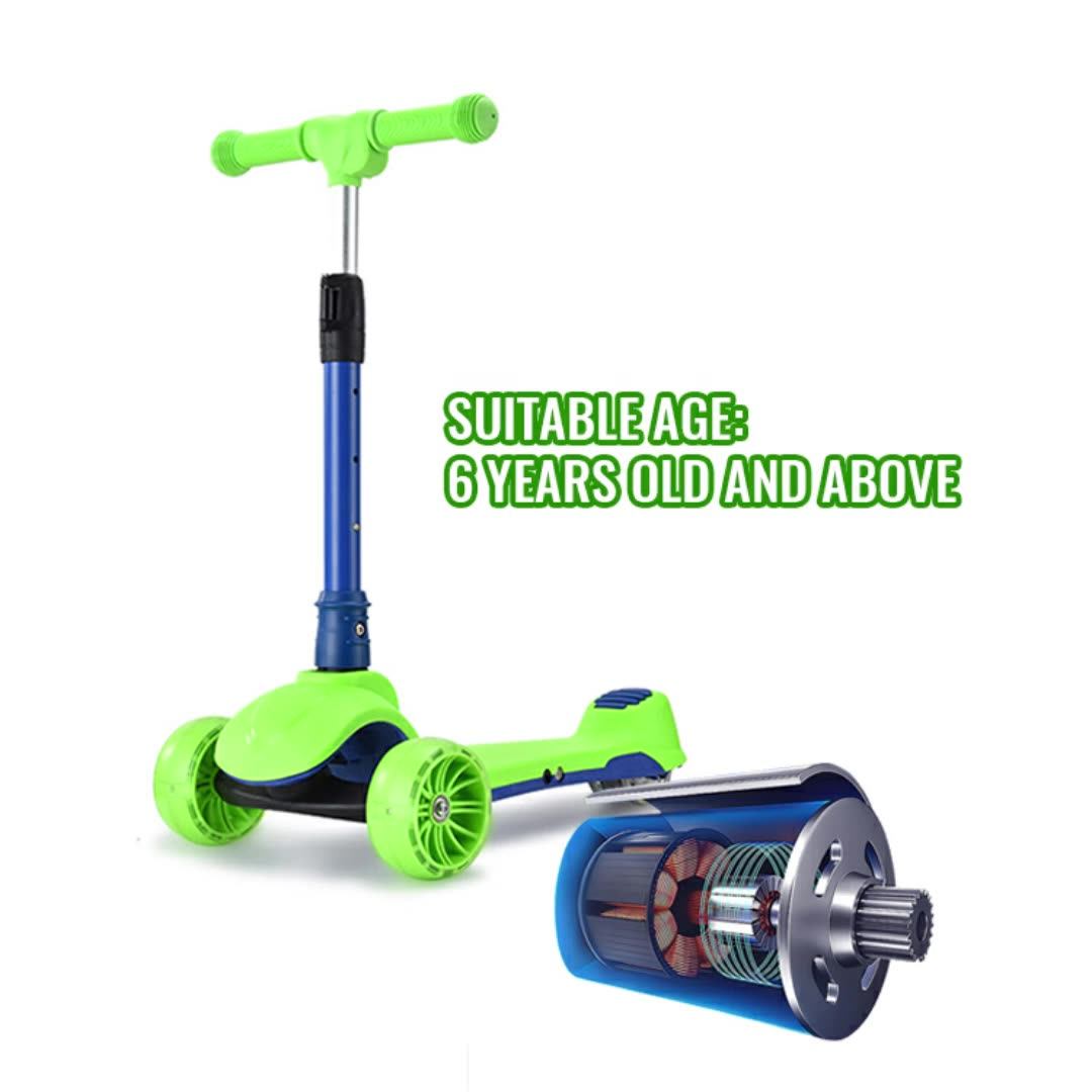 3 Wheel Adjustable Electric Scooter For Kids 100w 2.5ah Battery