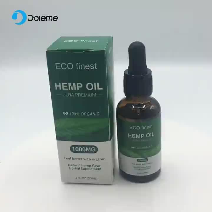 ECO finest Organic Hemp Oil 5000mg Private Label 100 Natural Anti