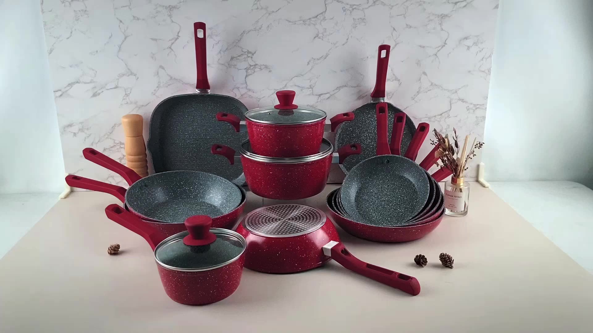 Aluminum Frying Pan With Pfoa Ptfe Free Nonstick Coating Granite Non