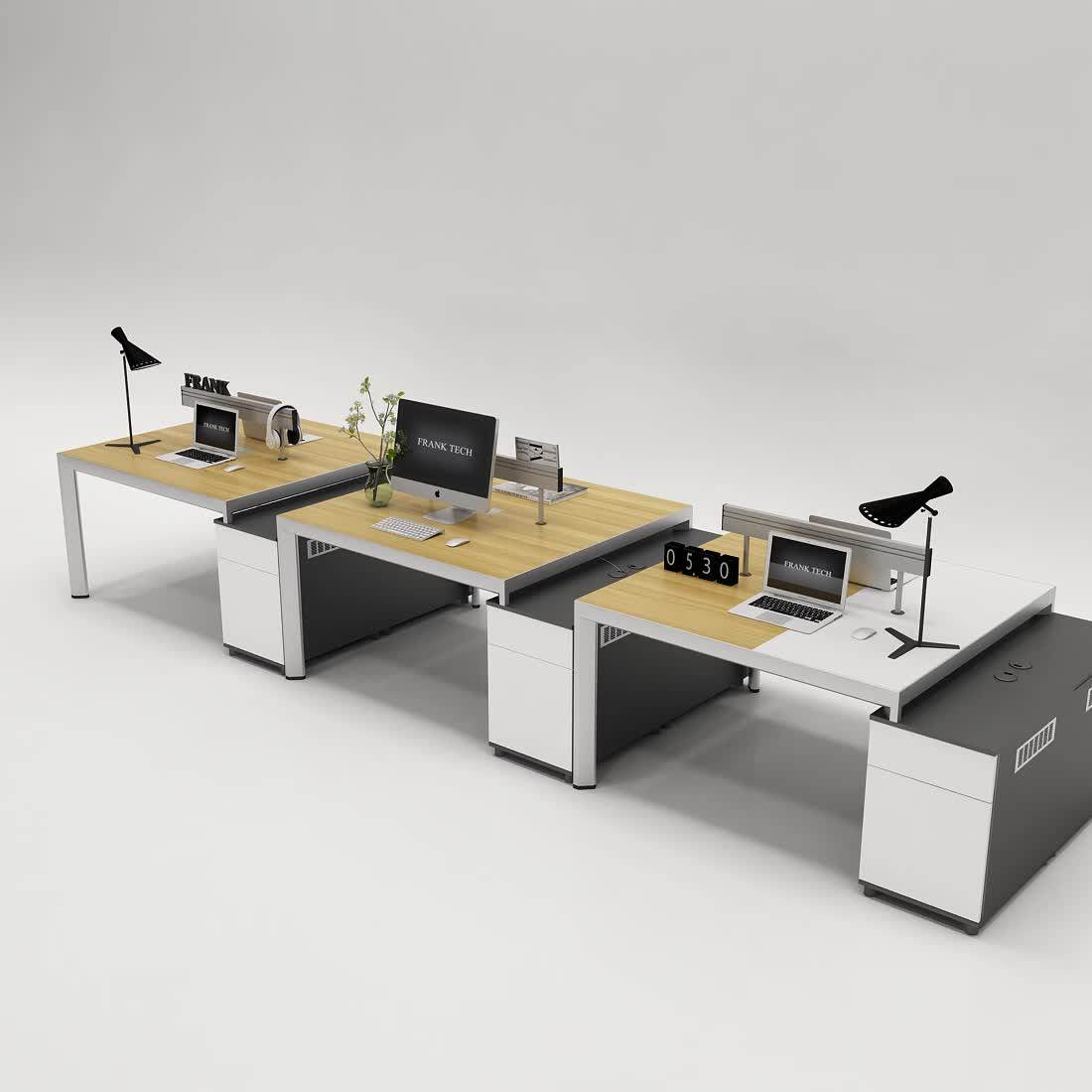 Modular Office Furniture Bench 6 Person Office Computer Chair